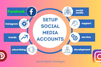 create, setup, and optimize your all social media accounts professionally