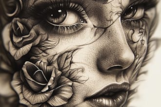 create custom tattoo design, tattoo sleeve