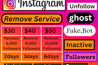 safely remove ghost fake bot and inactive followers from your instagram