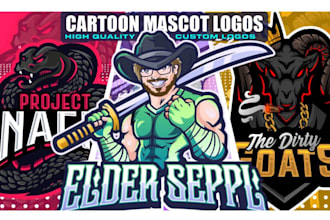 make awesome cartoon mascot sports fitness logo design