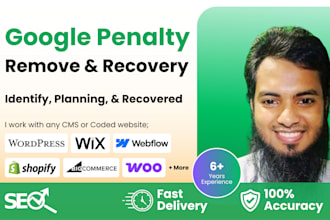 recovery from google penalty, remove malware, clean and reindex your website