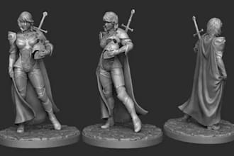 sculpt 3d miniature, 3d action figure, 3d statue, warhammer for 3d print, game
