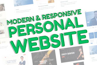 design a modern and responsive personal website