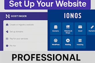 build and set up your website on hostinger, ionos, or any hosting platform