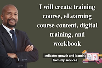 create training course, elearning course content, digital training, and workbook