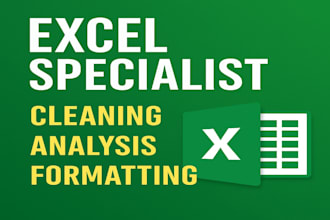 do cleaning, formatting, analysing excel data