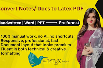 professionally convert your notes or documents to latex PDF