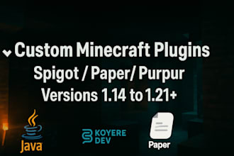 develop custom minecraft spigot or paper plugins for your server