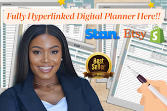 design etsy hyperlink digital planner printable ebook journal tracker etsy seo