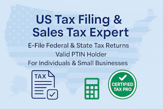 e file federal and state tax returns and sales tax for your US business