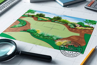 design and stamp residential landscape plans as a licensed pe in the USA