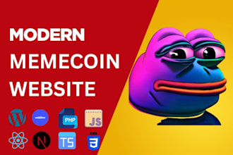 create memecoin website, presale website, crypto website