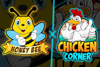 make cartoon mascot caricature character logo design