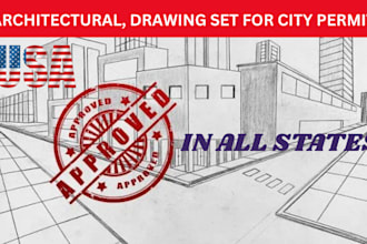 do architectural drawing, engineering plan, stamp and seal or city permit