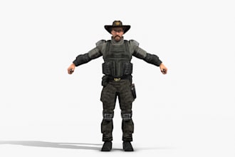 game ready 3d character model, nsfw, roblox, texture, ue5 rig, 3d animation