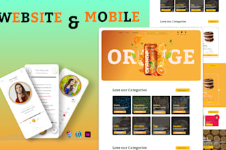 unique website UI UX design or mobile app UI UX design in figma