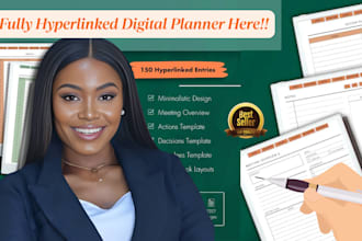 design etsy hyperlink digital planner printable journal tracker etsy listing seo
