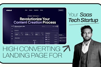 design a high converting landing page for your saas or tech startup