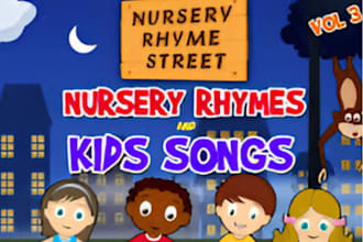 produce and sing kids song, lullaby, nursery rhyme, poem, jingle for kids