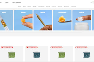 create premium cannabis, cbd, weed, hemp ecommerce website