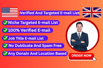 do niche targeted verified email,b2b,bulk active email list for email marketing