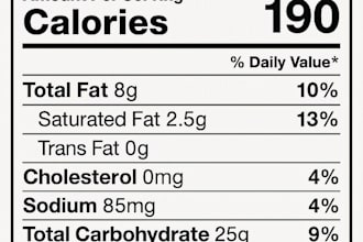 make professional nutrition facts label design for food products