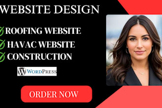 create contractor, construction, roofing, hvac, remodeling, plumbing website
