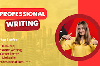 upgrade and write resume, cv, cover letter, linkedin