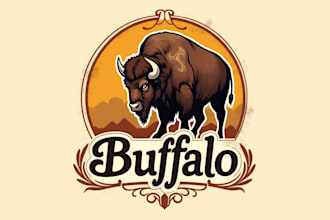 design high quality buffalo logo with unlimited revisions