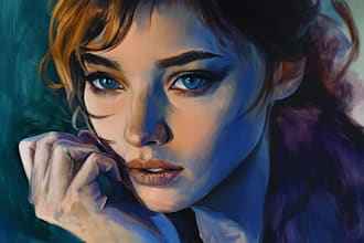draw or paint artistic portrait of you