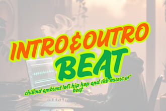 custom upbeat electronic track for podcast, intro and outro