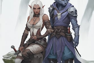 unique dnd character art and dnd character art