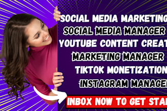 be social media marketing manager, tik tok monetization, instagram manager