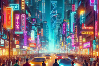 draw cyberpunk building sci fi futuristic city art