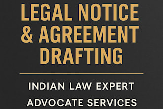 draft a legal notice , agreement or contract under indian law