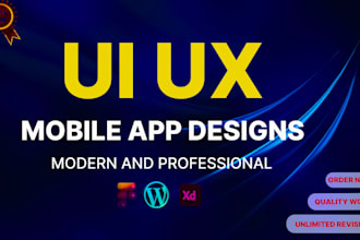 do mobile app design and web app ui design with wireframe design in figma