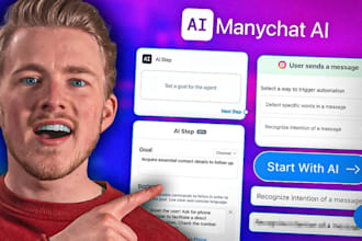 build custom api chatbot, manychat automation, into shopify, wix, wordpress