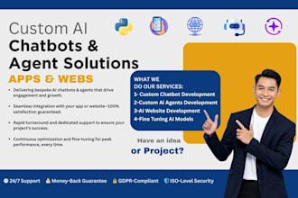 do custom ai chatbots agents web and app for your business