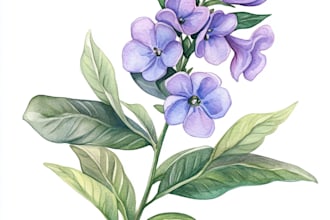 line art illustrations, botanical flowers, plants
