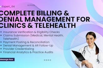 do medical billing, telehealth claims, and denial management for clinics