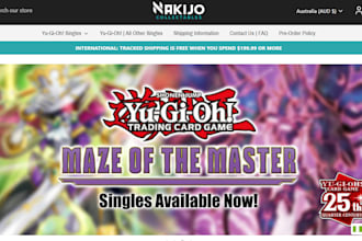 design trading card website yugioh store tcg ccg shopify website magic card shop
