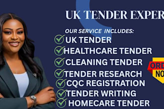 uk nhs healthcare homecare cleaning  IT tender writing cqc registration