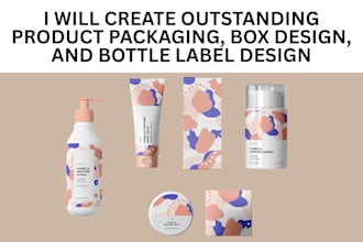 create outstanding product packaging, box design, and bottle label design