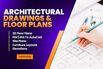 be your architect, draftsman for house plans, autocad 2d floor plan