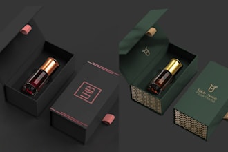 design luxurious cosmetic labels, elegant packaging, luxury perfume cologne