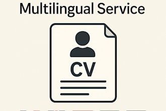 write or translate your CV and resume in english french spanish german arabic
