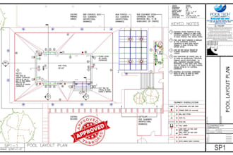 do a permit drawing for swimming pool for usa resident