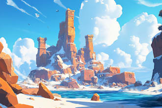 make a amazing 2d environment concept art, background