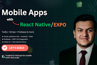 create full react native app with chat firebase and twilio