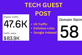 do high DR backlinks for tech niche on technology blogs
